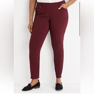 Maurice’s Pull On Bengaline Skinny Pant Red Wine